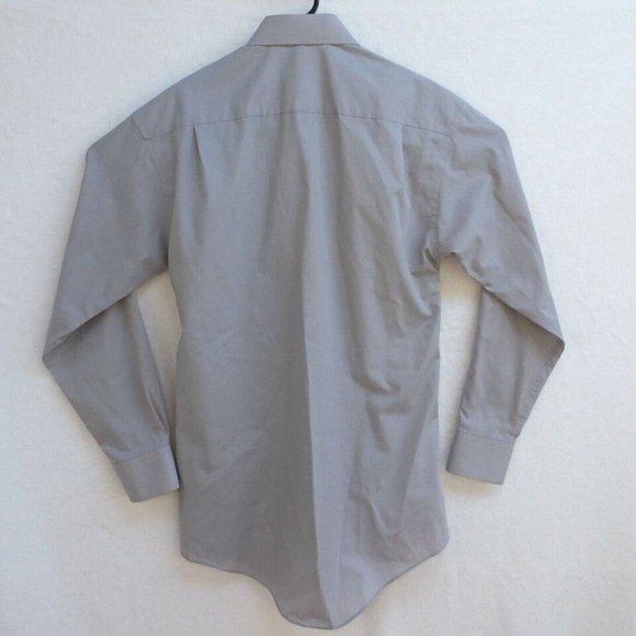 Croft & Barrow Long sleeve Button down Dress Shirt, Men's, Gray, Size 14.5 32/33 - Picture 4 of 4